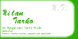 milan tarko business card